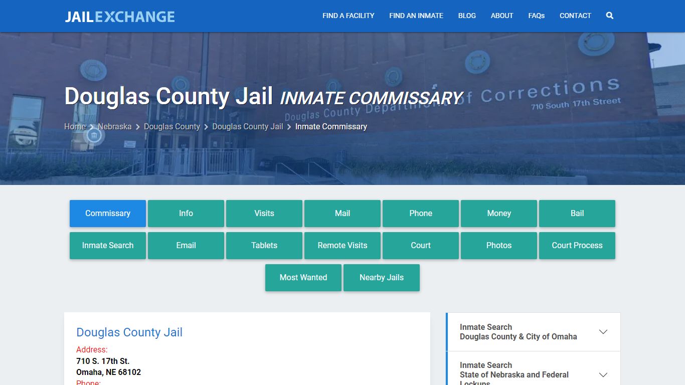 Inmate Commissary, Care Packs - Douglas County Jail, NE